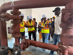 SALWACO MD and team at the Port Loko treatment plant