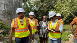 SALWACO MD inspecting project site in Kailahun